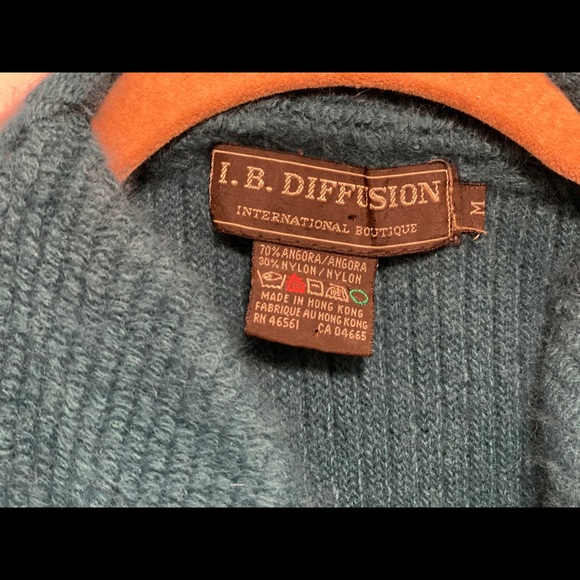 Gorgeous 70% Angora Open cardigan ribbed sweater coat M - Picture 4 of 4